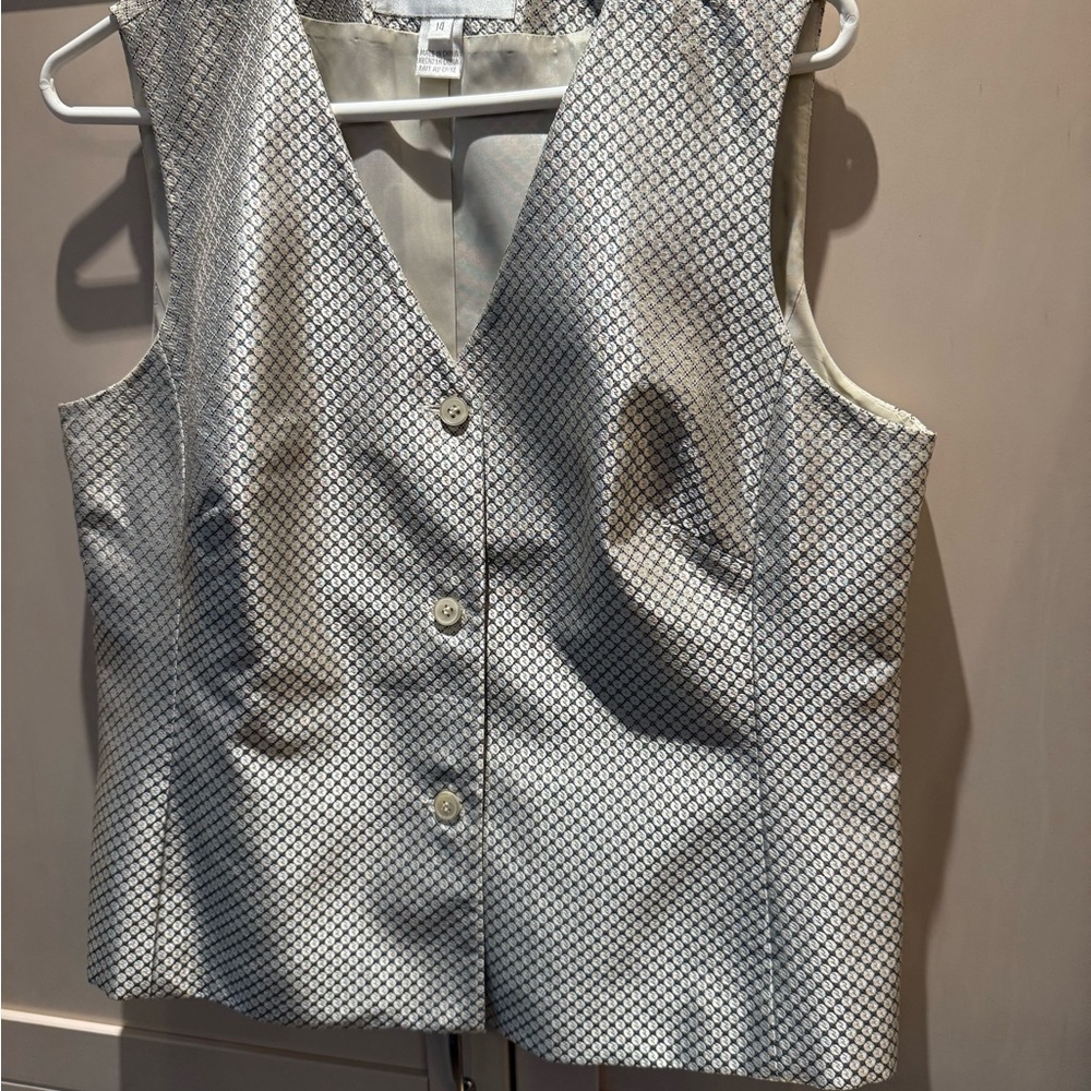 2 Pieces - Vintage Gold 100% silk Vest and Pants